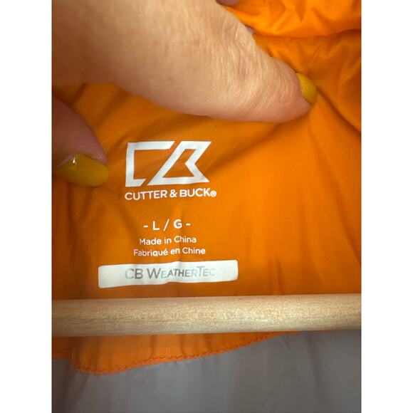 Cutter & Buck Rainier CB WeatherTec Quilted Nylon Jacket - Orange, L - Picture 4 of 8